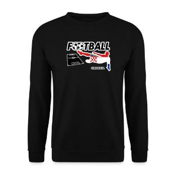 Football Fever Croatia - Unisex Sweatshirt - black - Front - Alina (178cm) & Michal (187cm)