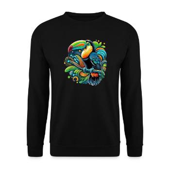 Toucan - Sweat-shirt Unisexe - noir - Devant - Alina (178cm) & Michal (187cm)
