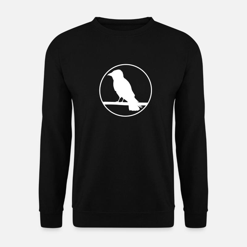 Crow on a branch - Unisex Sweatshirt - black