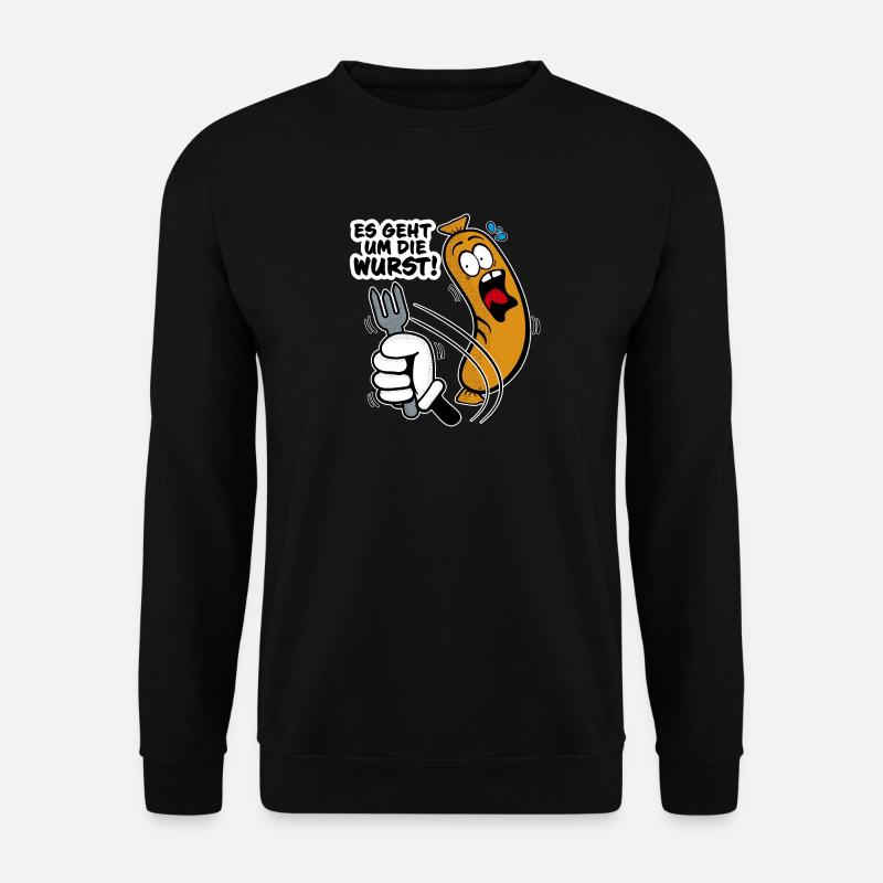 Es geht um die Wurst - Unisex Pullover - Schwarz