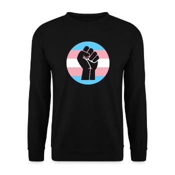 LGBTQ Pride Month - Fighting for Trans Equality - Unisex Sweatshirt - black - Front - Alina (178cm) & Michal (187cm)