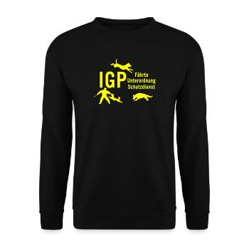 IGP Hundesport - Gelb - Unisex Pullover - Schwarz - Vorne - Alina (178cm) & Michal (187cm)