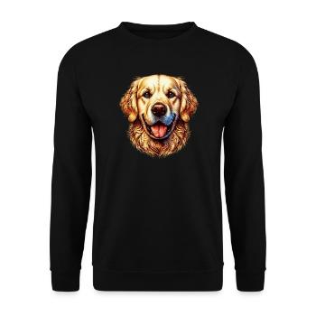 Golden Retriever Labrador Dog - Unisex Sweatshirt - black - Front - Alina (178cm) & Michal (187cm)