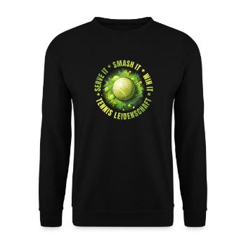 Serve it - Smash it - win it - Unisex Pullover - Schwarz - Vorne - Alina (178cm) & Michal (187cm)