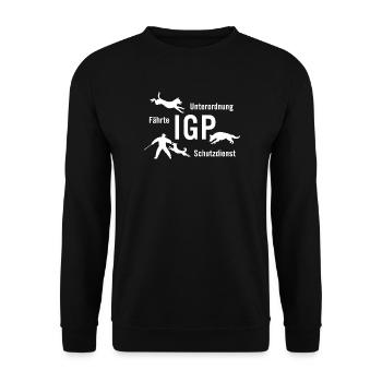 IGP Hundesport - weiss - Unisex Pullover - Schwarz - Vorne - Alina (178cm) & Michal (187cm)
