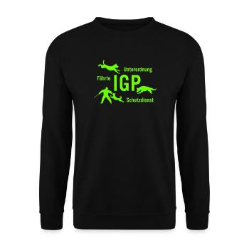 IGP Hundesport - grün - Unisex Pullover - Schwarz - Vorne - Alina (178cm) & Michal (187cm)