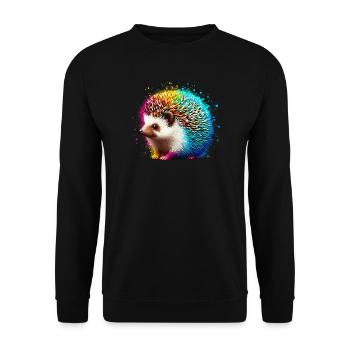 Hedgehog - Unisex Sweatshirt - black - Front - Alina (178cm) & Michal (187cm)