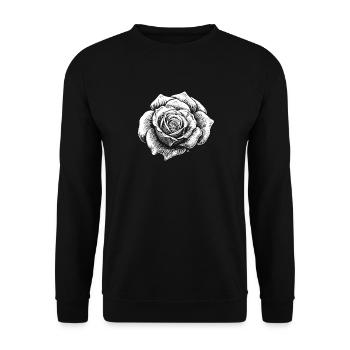Pink lines in white - Unisex Sweatshirt - black - Front - Alina (178cm) & Michal (187cm)