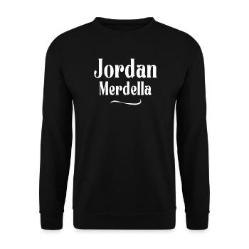 Jordan, merdella, Merdella, election - Unisex Sweatshirt - black - Front - Alina (178cm) & Michal (187cm)