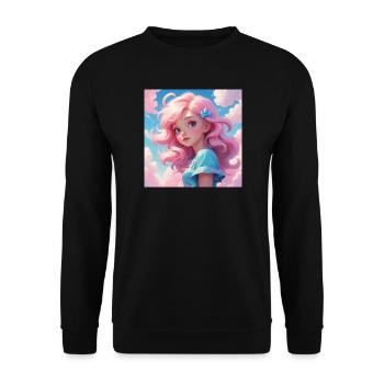 Girl - Unisex Sweatshirt - black - Front - Alina (178cm) & Michal (187cm)