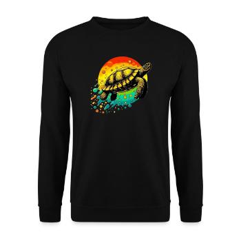 Turtle - Unisex Sweatshirt - black - Front - Alina (178cm) & Michal (187cm)