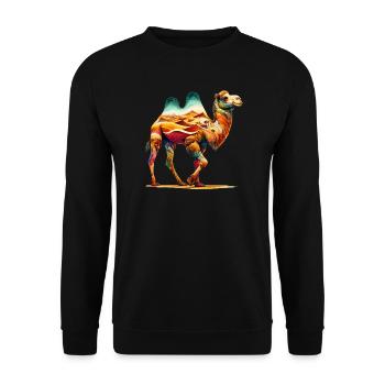 Chameau - Sweat-shirt Unisexe - noir - Devant - Alina (178cm) & Michal (187cm)
