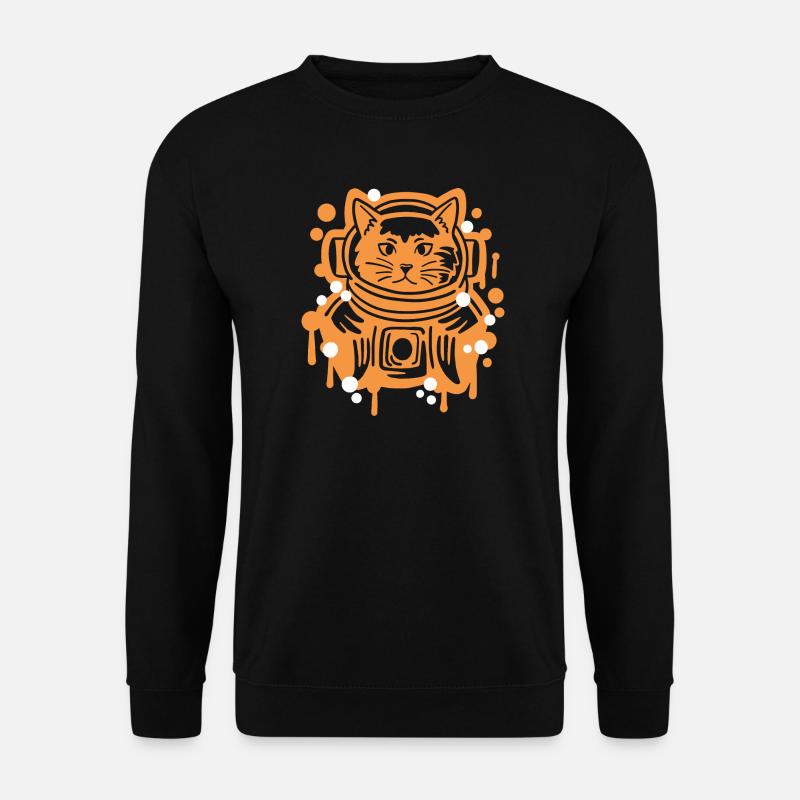 Astronaut Katze - Unisex Pullover - Schwarz