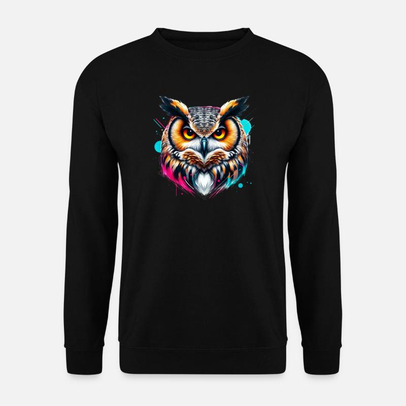 Owl - Unisex Sweatshirt - black