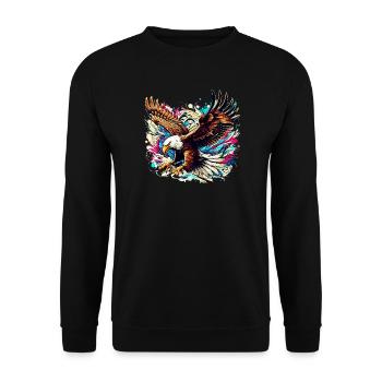 Eagle - Unisex Sweatshirt - black - Front - Alina (178cm) & Michal (187cm)