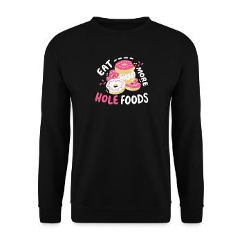 Donut Donut-Liebhaber - Unisex Pullover - Schwarz - Vorne - Alina (178cm) & Michal (187cm)