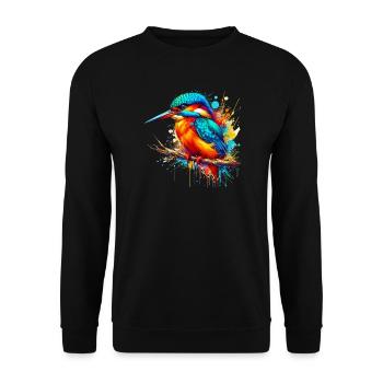 Kingfisher - Unisex Sweatshirt - black - Front - Alina (178cm) & Michal (187cm)