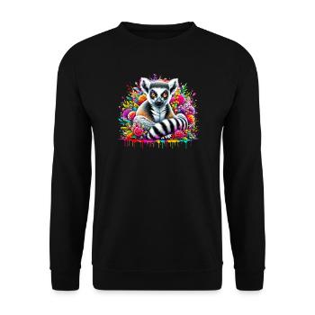 Lemur - Unisex Sweatshirt - black - Front - Alina (178cm) & Michal (187cm)