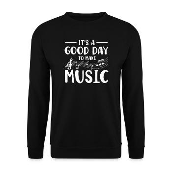 Musician Music Instrument - Unisex Sweatshirt - black - Front - Alina (178cm) & Michal (187cm)