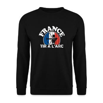Tir à l'arc - Équipe de tir à l'arc de France. - Sweat-shirt Unisexe - noir - Devant - Alina (178cm) & Michal (187cm)