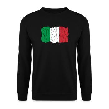 Conception du drapeau de l’Italie Style grunge - Sweat-shirt Unisexe - noir - Devant - Alina (178cm) & Michal (187cm)
