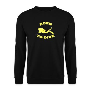 BORN TO DIVE - Unisex Pullover - Schwarz - Vorne - Alina (178cm) & Michal (187cm)