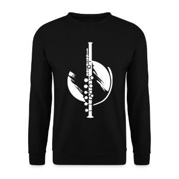 Flute - Unisex Sweatshirt - black - Front - Alina (178cm) & Michal (187cm)