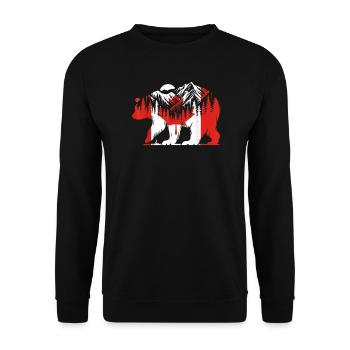 Eisbär Kanadische Flagge Maple Leaf Canada Day - Unisex Pullover - Schwarz - Vorne - Alina (178cm) & Michal (187cm)
