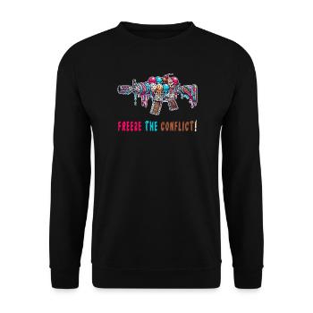 Crème glacée Conflict Freeze - Sweat-shirt Unisexe - noir - Devant - Alina (178cm) & Michal (187cm)