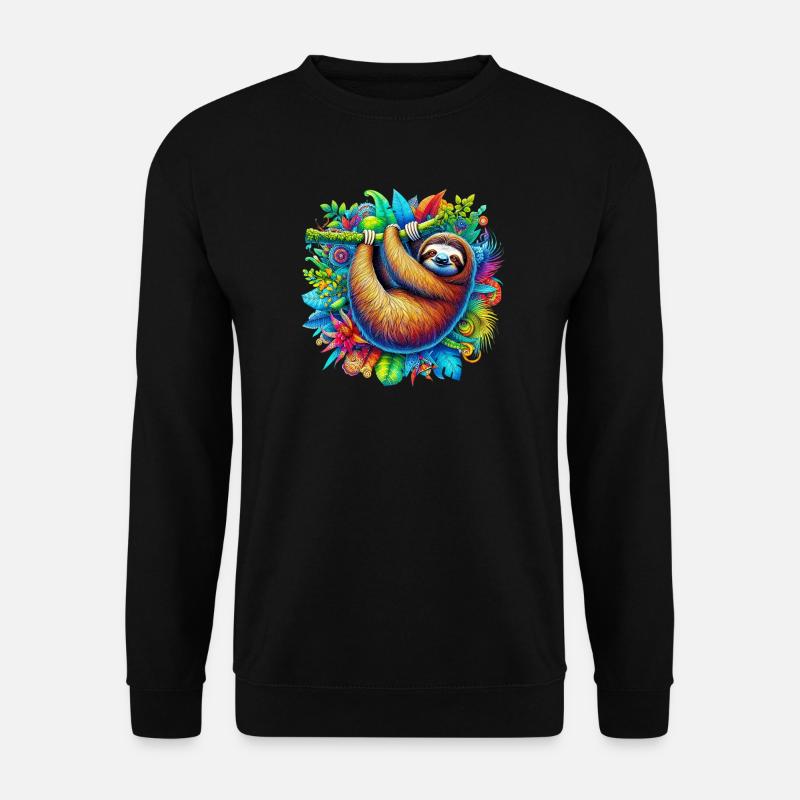 Faultier - Unisex Pullover - Schwarz