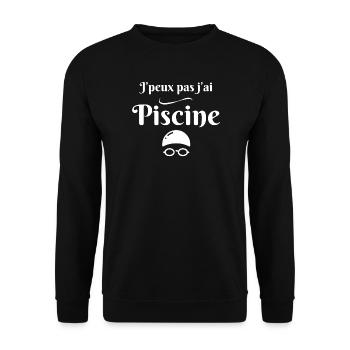 Schwimmen, Schwimmen, Schwimmen - Unisex Pullover - Schwarz - Vorne - Alina (178cm) & Michal (187cm)