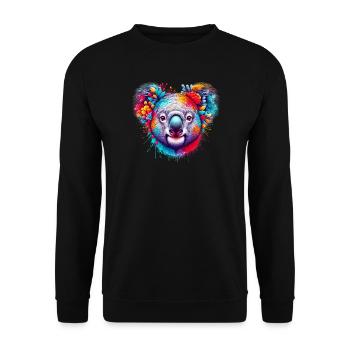 Koala - Unisex Sweatshirt - black - Front - Alina (178cm) & Michal (187cm)