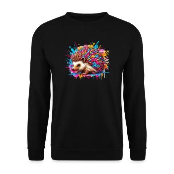 Igel - Unisex Pullover - Schwarz - Vorne - Alina (178cm) & Michal (187cm)