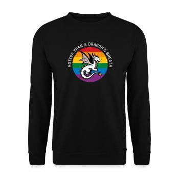 Lgbt-Drache - Unisex Pullover - Schwarz - Vorne - Alina (178cm) & Michal (187cm)