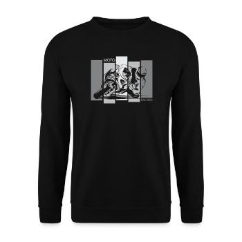 Moto Racing Moto Moto Illustration Icône - Sweat-shirt Unisexe - noir - Devant - Alina (178cm) & Michal (187cm)