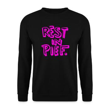 REPOS À PIEF (R.I.P.) Rose - Sweat-shirt Unisexe - noir - Devant - Alina (178cm) & Michal (187cm)