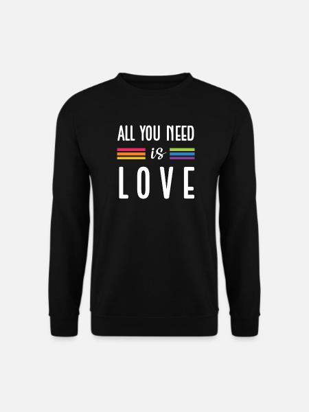 Mes del Orgullo LGBTQ - Todo lo que necesitas es amor - Unisex sweater - sort