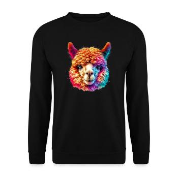 Alpaka - Unisex Pullover - Schwarz - Vorne - Alina (178cm) & Michal (187cm)
