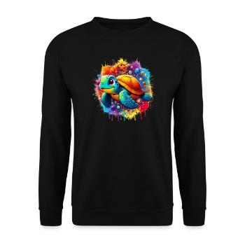 Tortue - Sweat-shirt Unisexe - noir - Devant - Alina (178cm) & Michal (187cm)