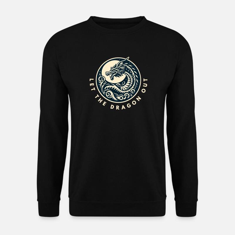 Lass den Drachen raus - Unisex Pullover - Schwarz