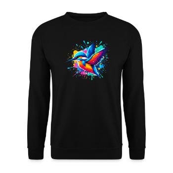 Martin-pêcheur - Sweat-shirt Unisexe - noir - Devant - Alina (178cm) & Michal (187cm)