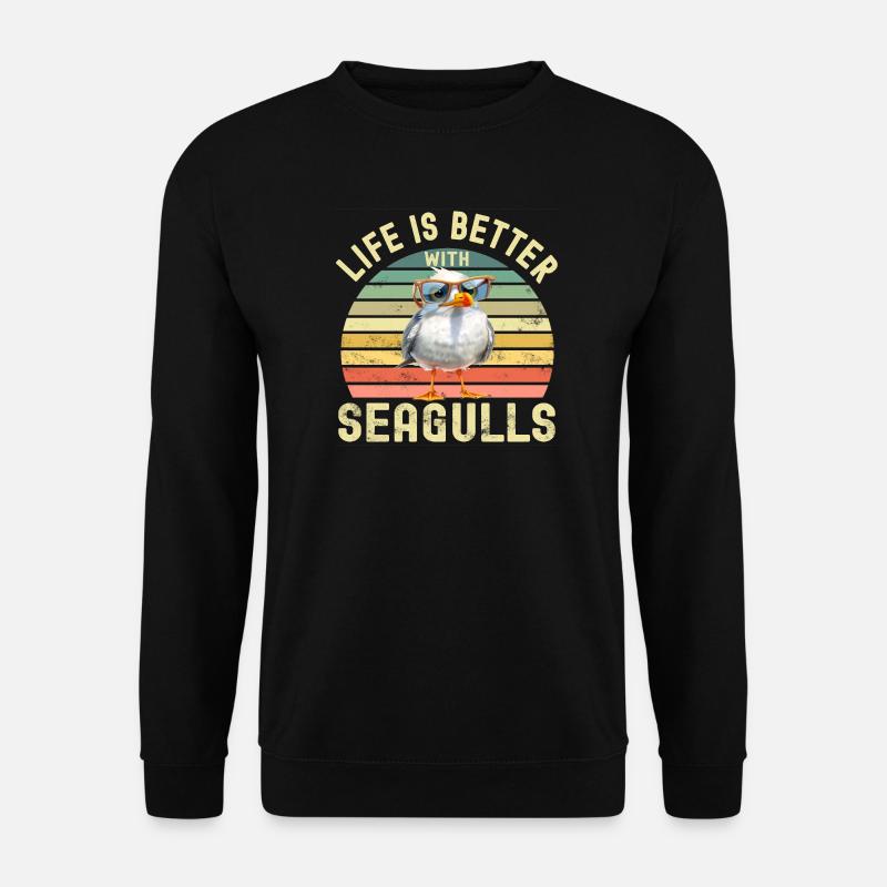 Möwen - Unisex Pullover - Schwarz