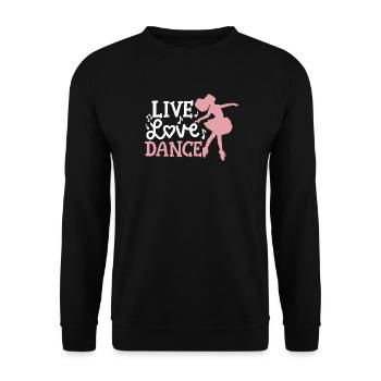 Ballett Tanzen Ballerina - Unisex Pullover - Schwarz - Vorne - Alina (178cm) & Michal (187cm)