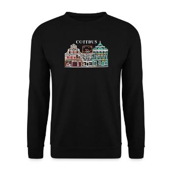 Cottbus Altmarkt, tout simplement magnifique ! Brandebourg - Sweat-shirt Unisexe - noir - Devant - Alina (178cm) & Michal (187cm)