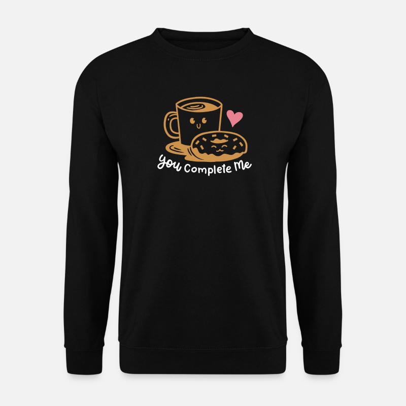 Donut und Kaffee - Unisex Pullover - Schwarz