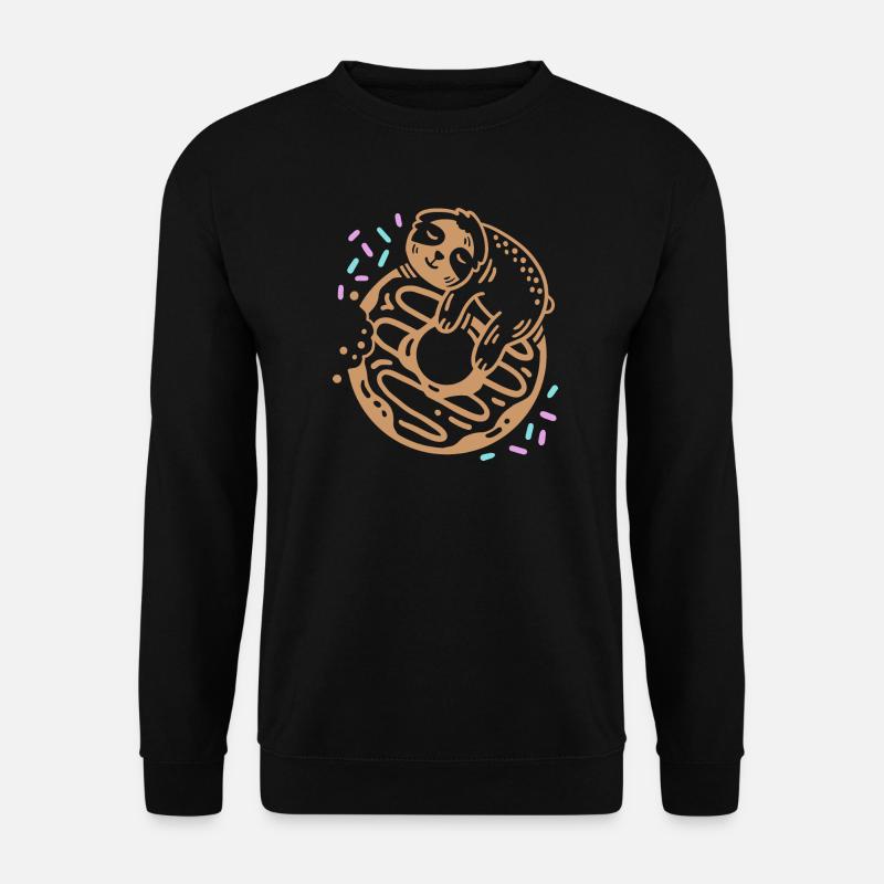 Donut und Faultier - Unisex Pullover - Schwarz