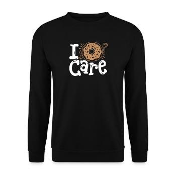 Donut Donut-Wortspiel - Unisex Pullover - Schwarz - Vorne - Alina (178cm) & Michal (187cm)