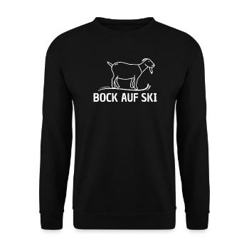 Bock auf Ski - Unisex Pullover - Schwarz - Vorne - Alina (178cm) & Michal (187cm)