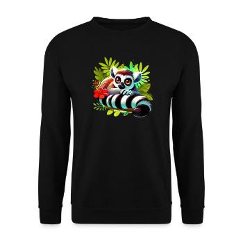 Lémurien - Sweat-shirt Unisexe - noir - Devant - Alina (178cm) & Michal (187cm)