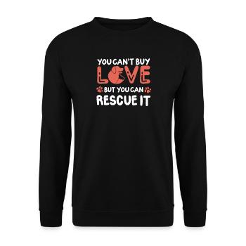 Hunderettung Hundeliebhaber - Unisex Pullover - Schwarz - Vorne - Alina (178cm) & Michal (187cm)
